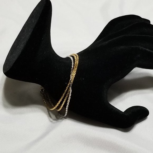 Vintage Avon Multi-Chain Silver and Gold Bracelet (J086) - Picture 12 of 12